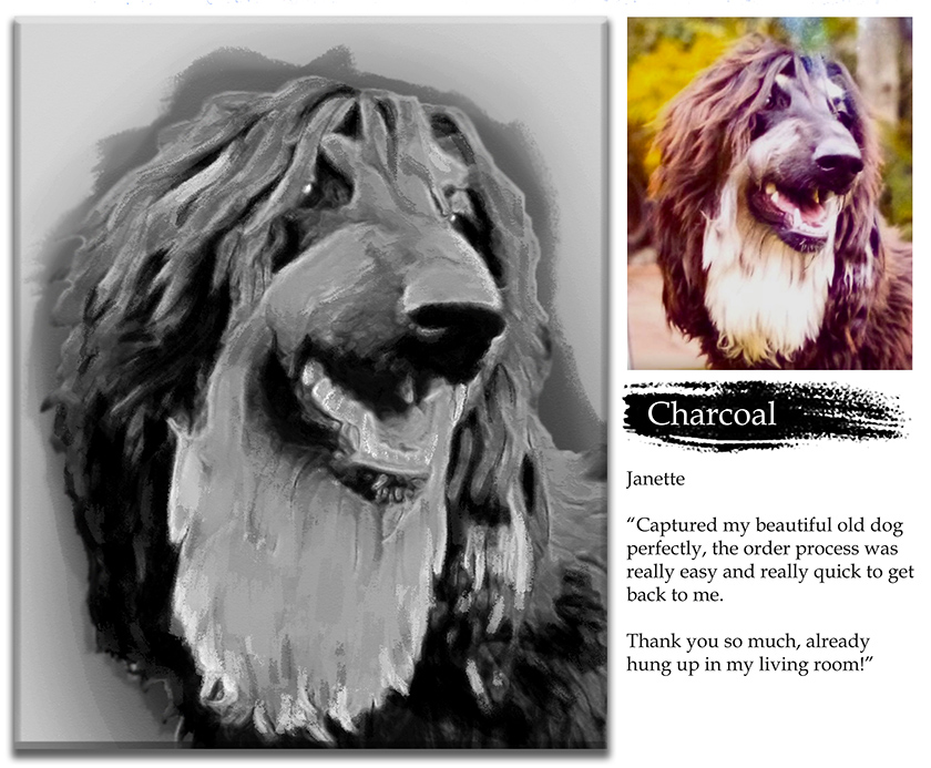 Oil painting of a dog